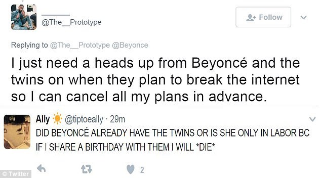 Το tweet για την είδηση της γέννας της Beyonce