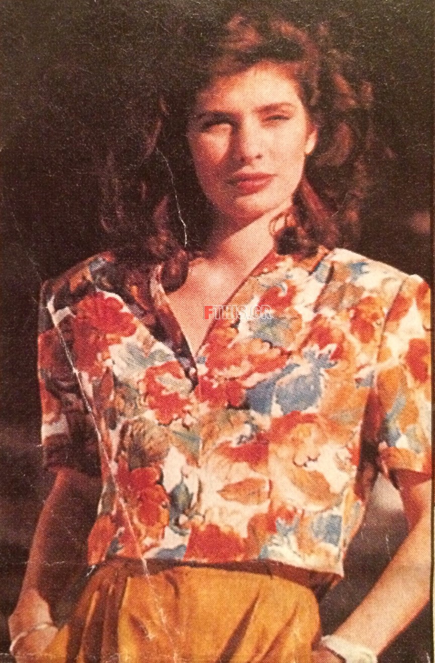 Η Ελένη Μενεγάκη σε φωτογράφηση των 80s.