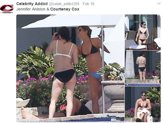 Η Courteney Cox και η Jennifer Aniston με μαγιό στο Μεξικό