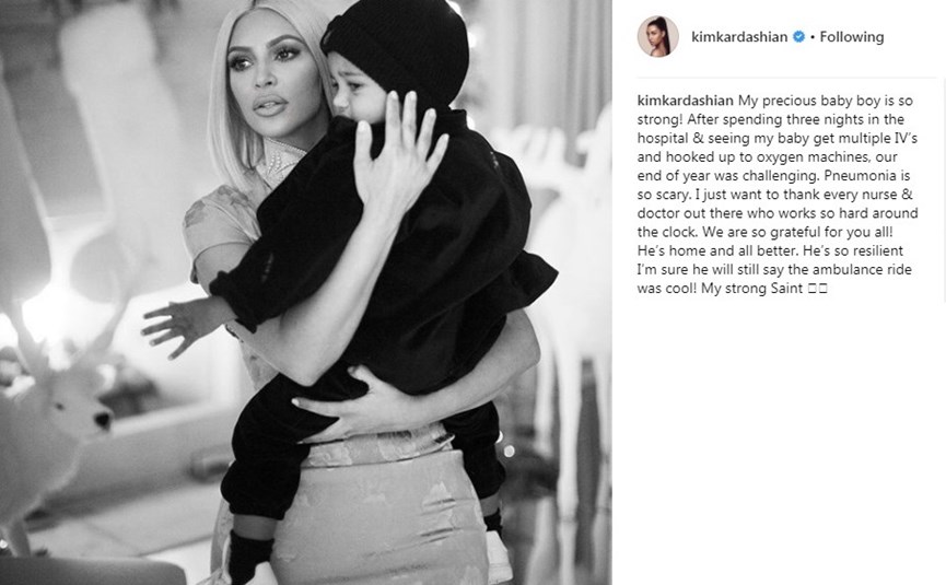 Η Kim Kardashian με τον γιο της