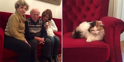 Η Αλεξάνδρα Παλαιολόγου με τους γονείς της και τη γάτα τους