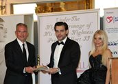 Γρηγόρης Στασινόπουλος, Δρ. Βασίλης Γ. Αποστολόπουλος, η Πρόεδρος και ιδρύτρια του Maria Callas Monaco Gala & Awards, Ιωάννα Ευθυμίου