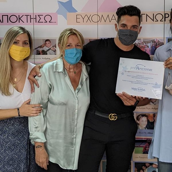Γιώργος Ασημακόπουλος: Στα γραφεία του “Make a wish” για να επισφραγίσει την γενναιόδωρη πράξη του
