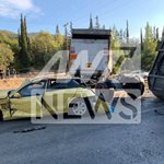 Σφοδρή σύγκρουση οχημάτων στην Αθηνών- Κορίνθου 