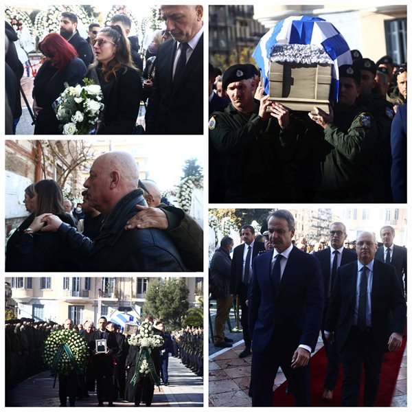Γιώργος Λυγγερίδης: Θρήνος στην κηδεία του αστυνομικού που σκοτώθηκε από ναυτική φωτοβολίδα στου Ρέντη