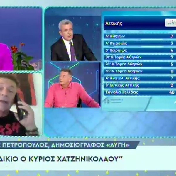 Ένταση στο "Πρωινό" με Αναστασοπούλου & Πετρόπουλο: "Σε βλέπω πανηγυρίζεις για την ήττα του ΣΥΡΙΖΑ από το πρωί"