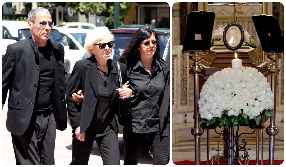 Θλίψη στην κηδεία του Γιάννη Βογιατζή: Συντετριμμένοι η σύζυγος και τα παιδιά του