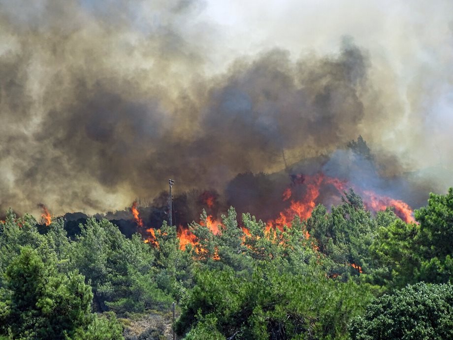 Δύο μεγάλες πυρκαγιές στη Λαμία – Πρόβλημα στα εναέρια μέσα από τις υψηλές θερμοκρασίες