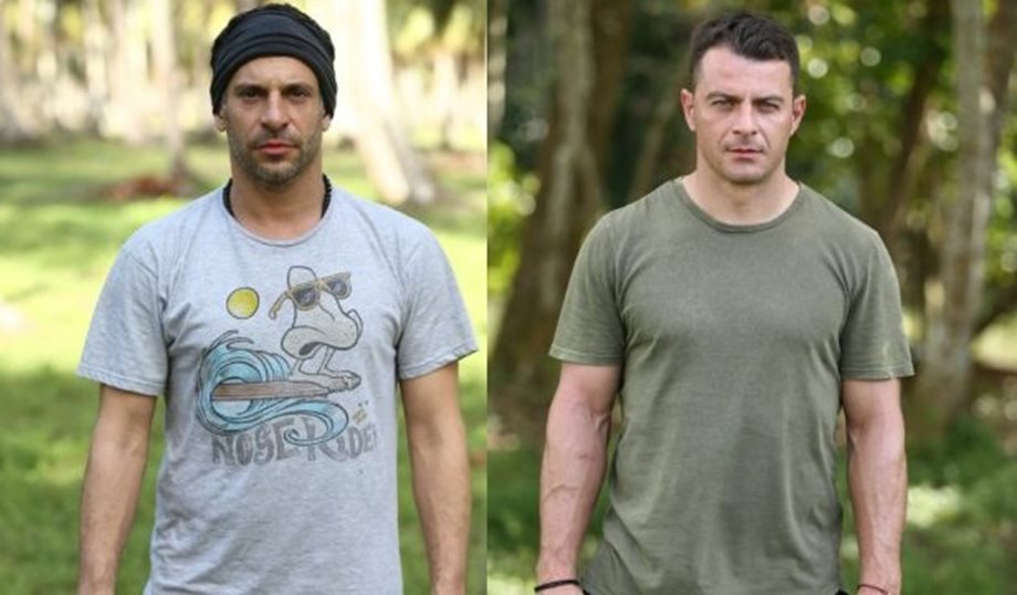 Γιώργος Χρανιώτης και Γιώργος Αγγελόπουλος ποζάρουν χωρίς μπλούζες με το τρόπαιο του Survivor!