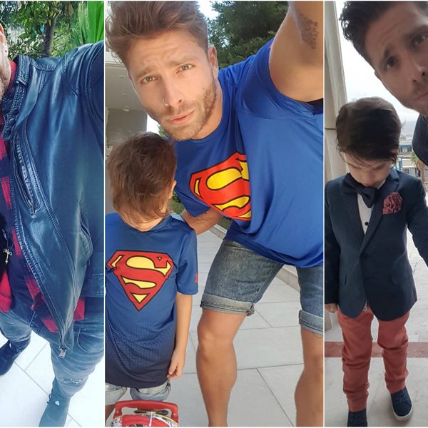 Γιώργος Μανίκας: Ίδιο στυλ και εντυπωσιακή ομοιότητα με τον 5χρονο γιο του!