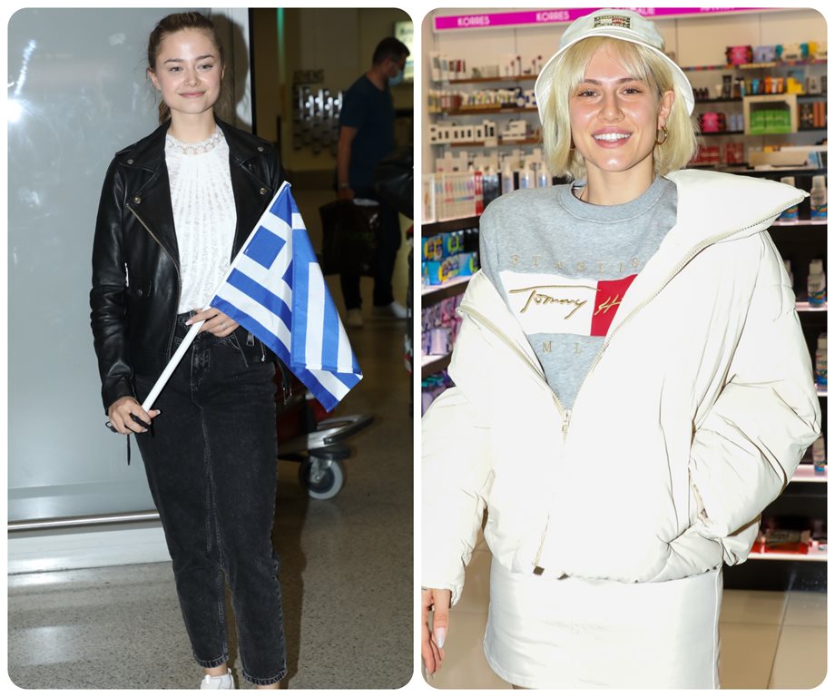 Eurovision 2021: Επέστρεψαν στην Ελλάδα η Στεφανία Λυμπερακάκη και η Έλενα Τσαγκρινού (Φωτογραφίες) 