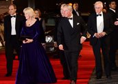 Το πριγκιπικό ζεύγος, Κάρολος και Καμίλα φτάνουν στο κόκκινο χαλί του Royal Albert Hall.