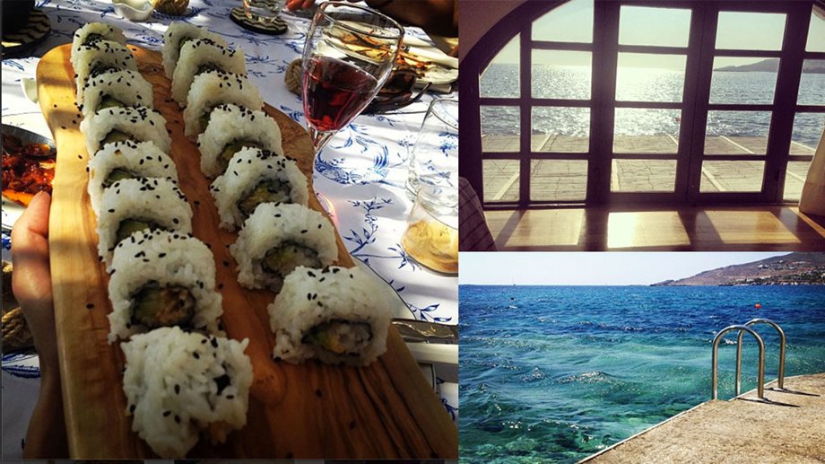 Βίκυ Καγιά: Απολαμβάνει θέα θάλασσα, πισίνα στο απέραντο γαλάζιο των Κυκλάδων & τρώει σπιτικό sushi