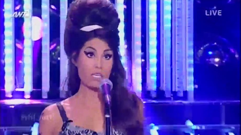 Η Θωμαή Απέργη ως Amy Winehouse στο "Your face sounds familiar"