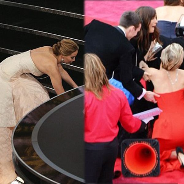 Jennifer Lawrence: Έπεσε στο κόκκινο χαλί μπαίνοντας στα Oscar VIDEO
