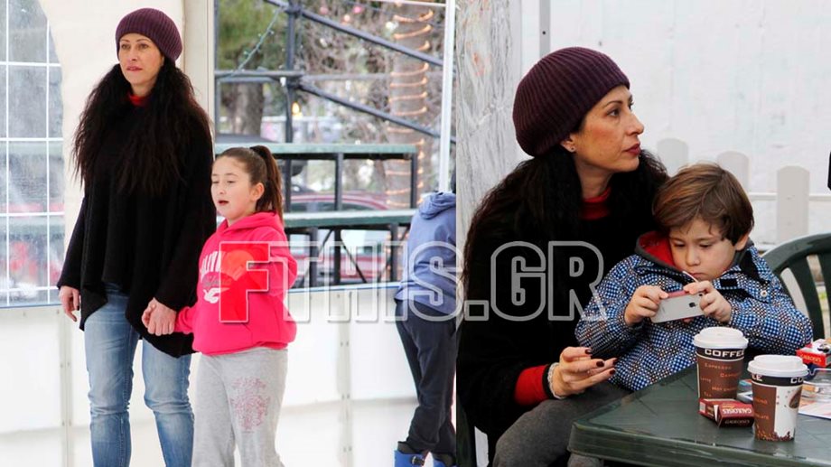 Η Ντέσσυ Κουβελογιάννη στο παγοδρόμιο με τα δύο της παιδιά! Δείτε φωτογραφίες