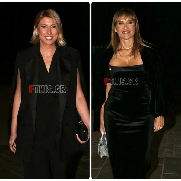 Μάρα Ζαχαρέα & Σία Κοσιώνη: Με εντυπωσιακά glam total black looks σε fashion party