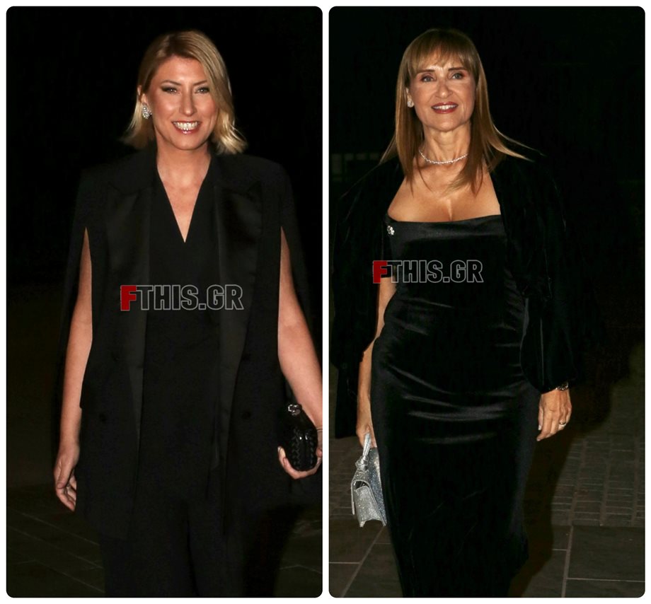 Μάρα Ζαχαρέα & Σία Κοσιώνη: Με εντυπωσιακά glam total black looks σε fashion party