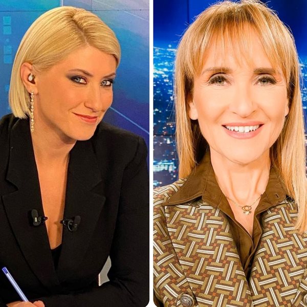 Sporty chic: Τα looks Σίας Κοσιώνη & Μάρας Ζαχαρέα λίγο πριν το εκλογικό debate στο Ραδιομέγαρο της ΕΡΤ