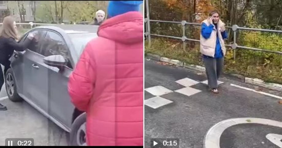 Βίντεο σοκ: Οδηγός πατάει με το αυτοκίνητο γυναίκα & δεν διστάζει να ξαναπεράσει από πάνω της