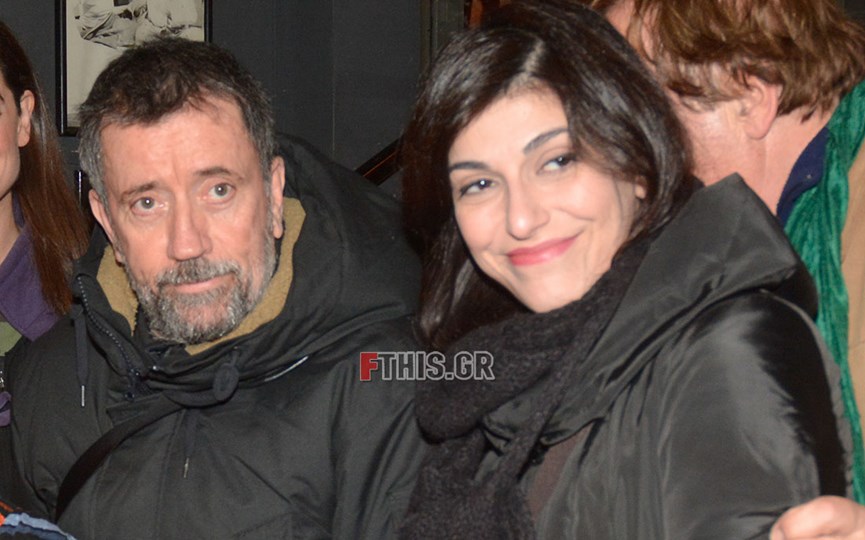Ο Σπύρος Παπαδόπουλος με τη Νικολέτα Κοτσαηλίδου στο θέατρο
