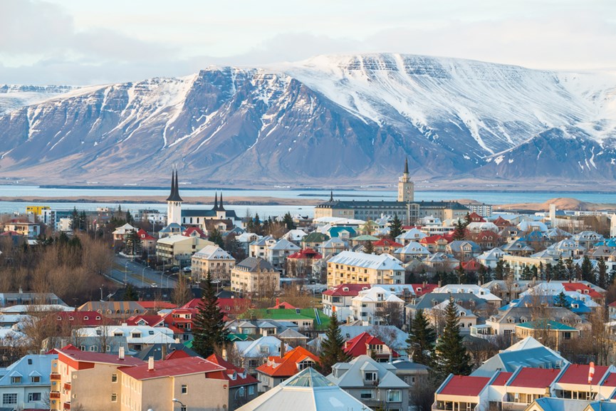 Πανοραμική θέα στο Ρέικιαβικ της Ισλανδίας