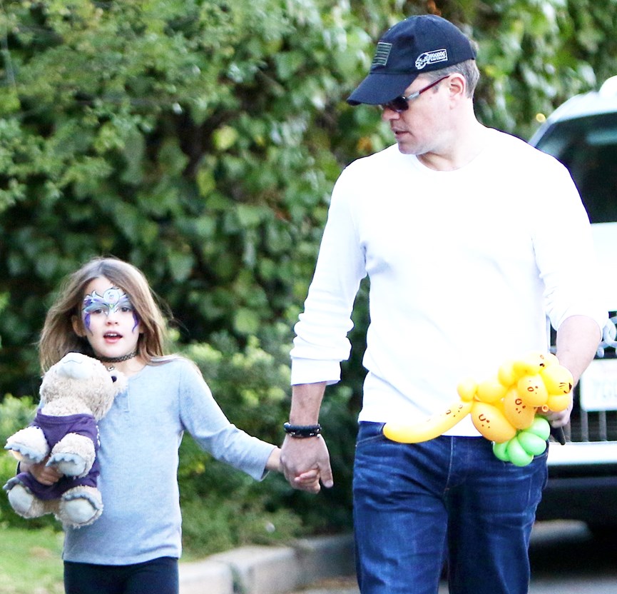 Ο ηθοποιός Matt Damon με την κόρη του Stella