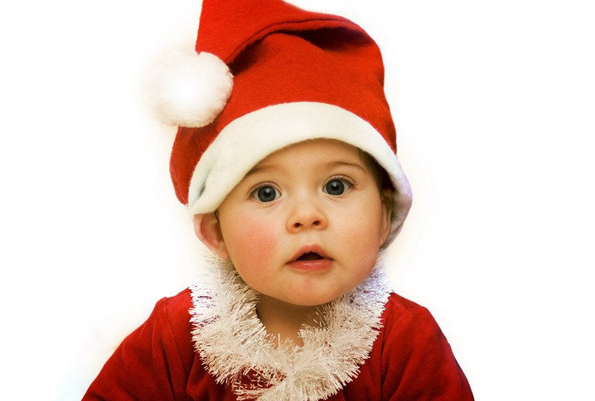 Μωρό ντυμένο Άγιος Βασίλης