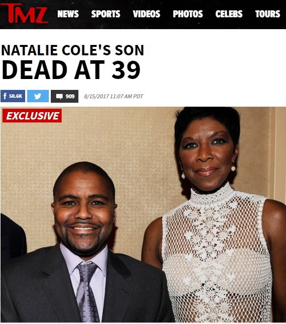 H αποκαλυψη του TMZ για το θανατο του γιου της Natalie Cole